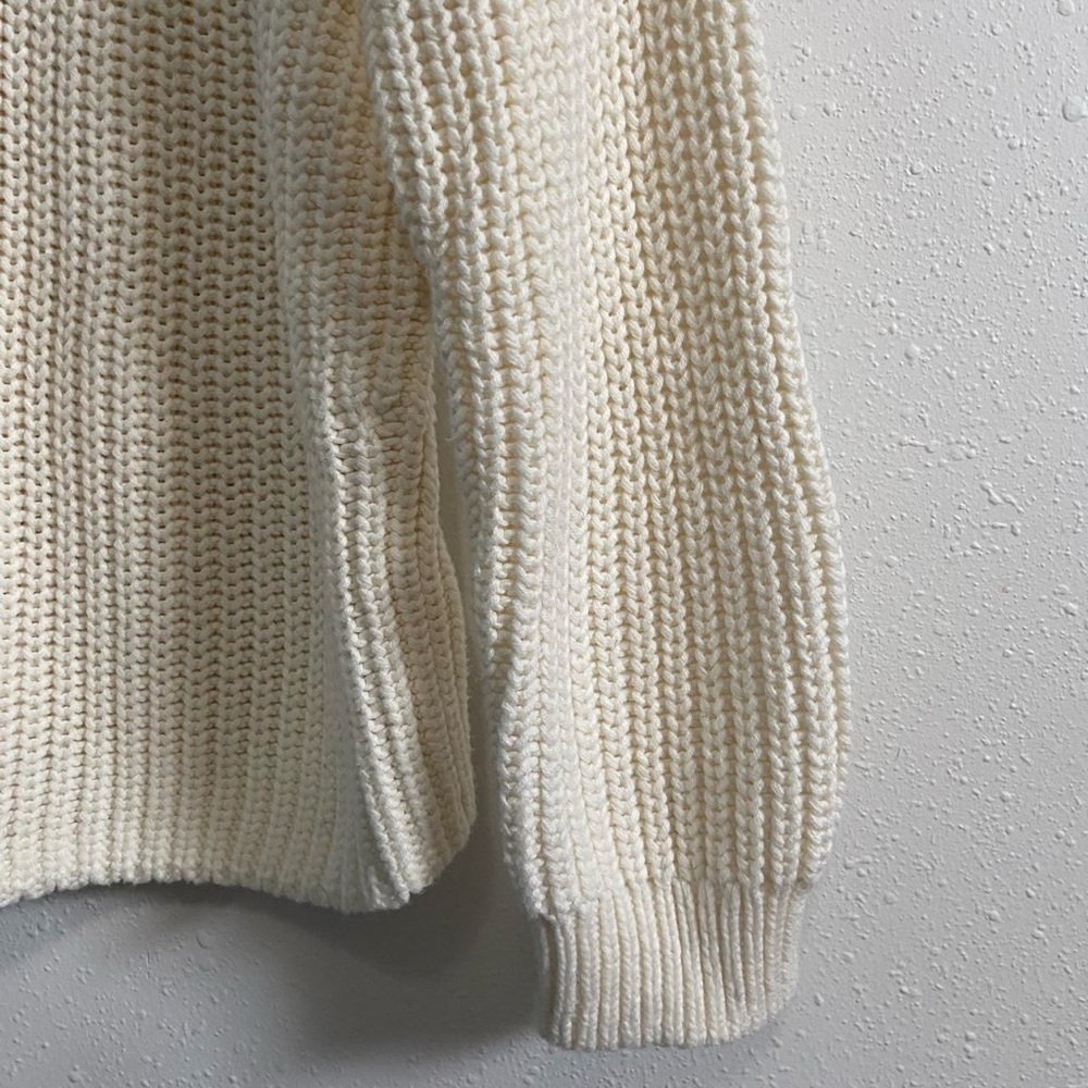 Cream Cozy Knit Henley Pullover Sweater - Picture 4 of 8